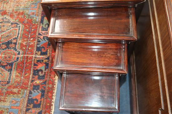 A quartetto of Chinese hardwood tables, H.67cm